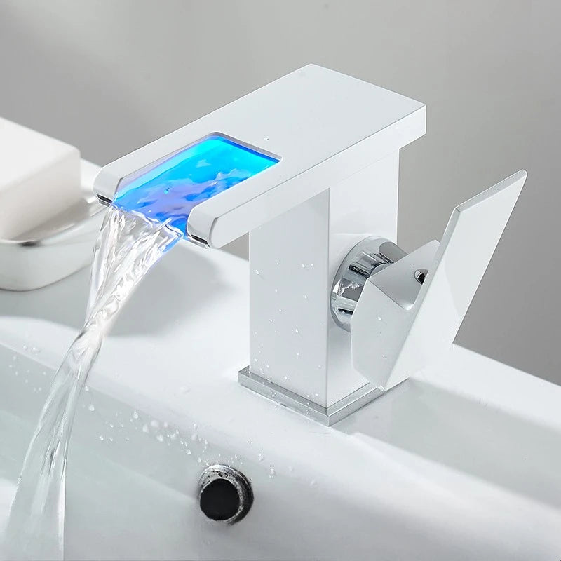 Black Bathroom Sink Faucet Hole Cold Water Mixing