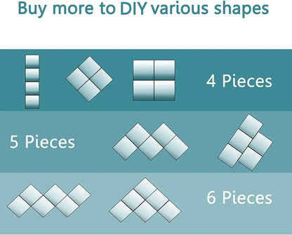 2mm Acrylic Mirror Wall Stickers Unbreakable Acrylic Full