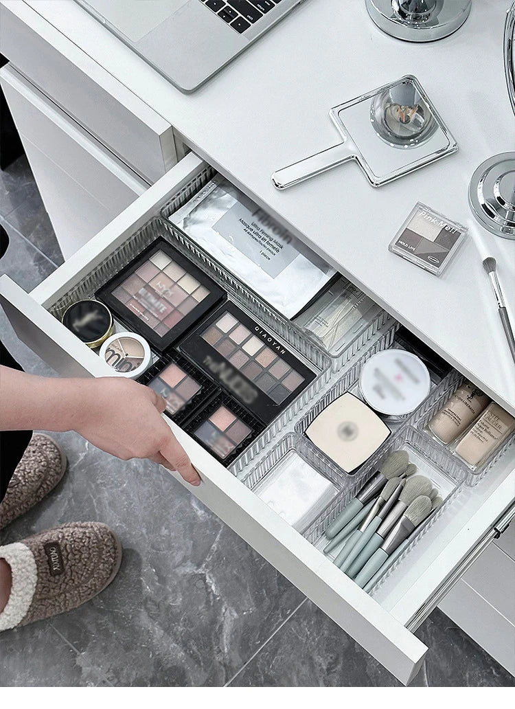 Clear Drawer Organizer Stackable Size Clear Makeup Drawer