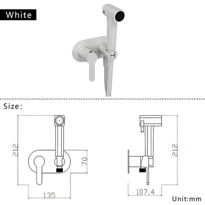 Brass Wall Mount Toilet Bidet Sprayer Faucet Cold