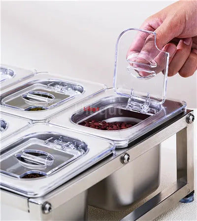 Stainless Steel Transparent Gn Pans Visible Food Exhibition