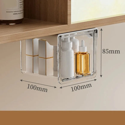 Transparent Pull-Out Storage Drawer No-Punching Installation