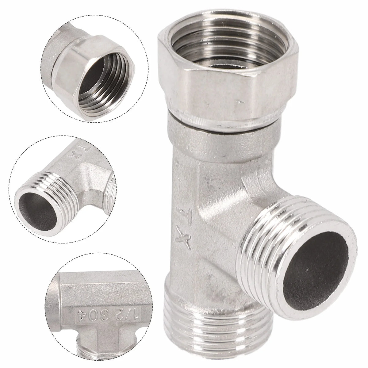 G1/2 Way T-Adapter Bathroom Shower Faucet Water Splitter