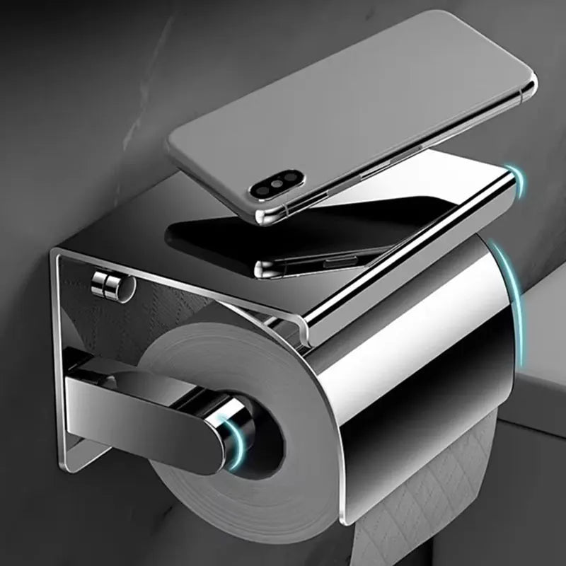 Stainless Steel Paper Towel Holder Without Punching Wall-Mounted