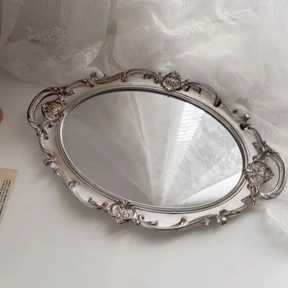 Oval Shape Decorative Wall Mirror Glass Material French