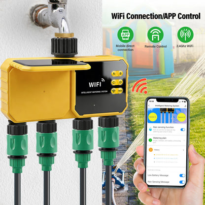 Yieryi Solar Wifi Smart Water Timer Zone Independent