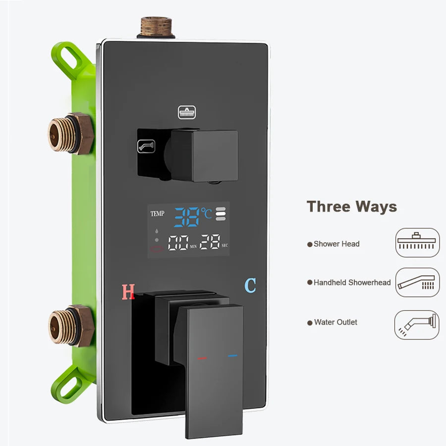Digital Wall Mounted Shower Mixer Valve 2/3 Way