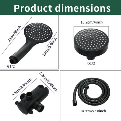In1 Handheld Shower Bracket Three-Way Water Distributor &