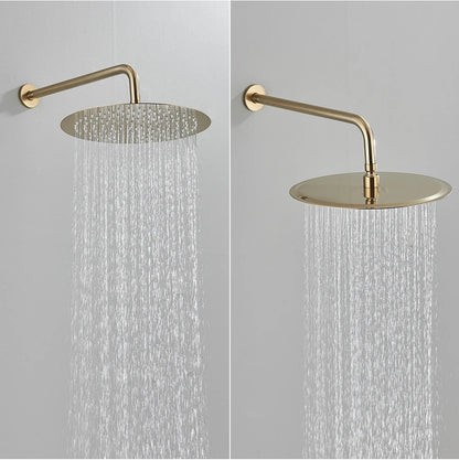 Brushed Gold Shower Faucet Embedded In Ways Shower
