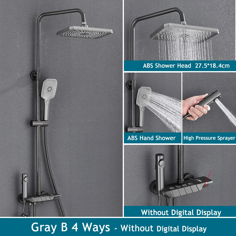 Rainfall Bathroom Shower System Digital Piano Key Shower