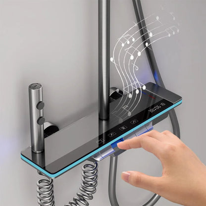 Luxury Smart Digital Temperature Shower System Bathroom Rain