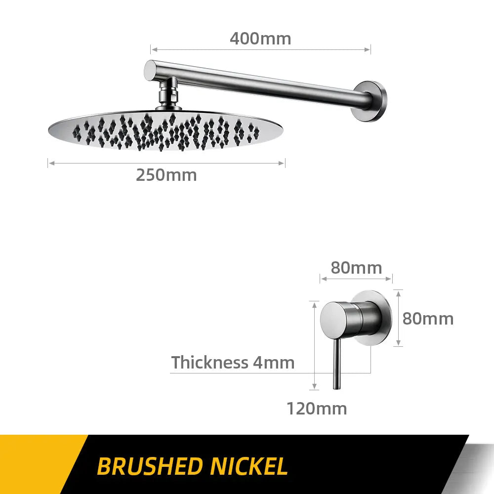 Bathroom Faucet Gunmetal Shower Faucet Wall Mounted 8/10/12