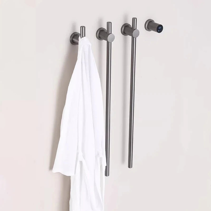Bathroom Black Electric Towel Rack Hidden Wire Bath