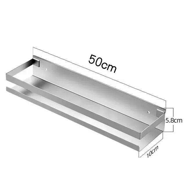 Stainless Steel Floating Shelf Rustproof Wall Mounted Nail-Free