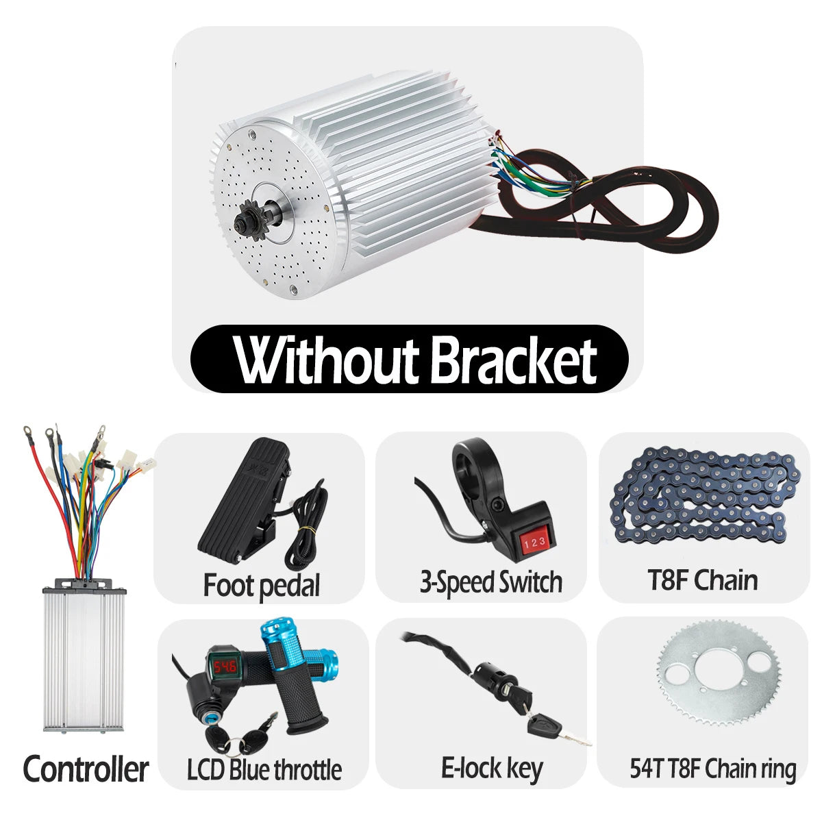 Kunray 1000w/1500w/1600w/1800w Electric Scooter Conversion Kits