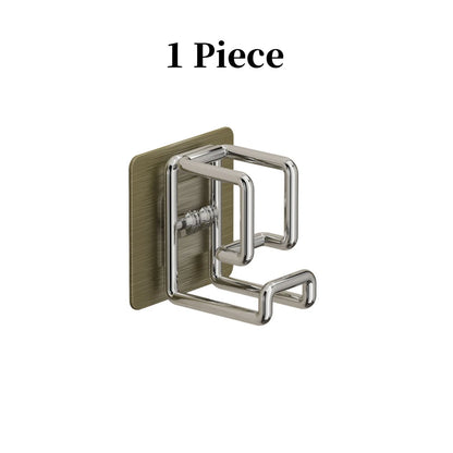 1/2/4/6pcs Stainless Steel Washbasin Hook Punch-Free Bathroom