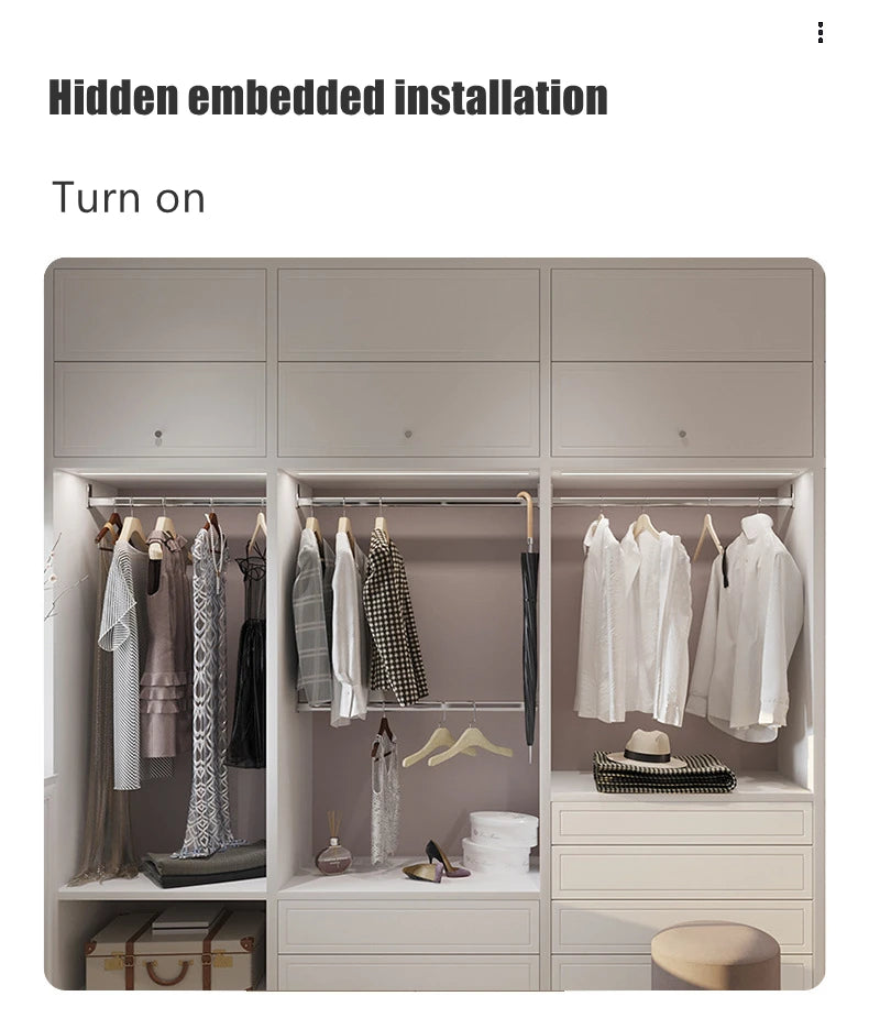 Ultra-Thin Hidden Recessed Cabinet Bar Light 45 Degree