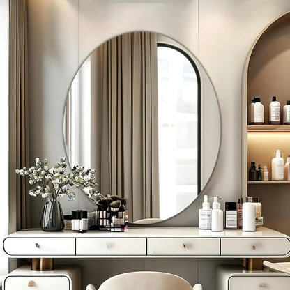 Shatterproof Oval Wall Mirror Acrylic Bathroom Unbreakable