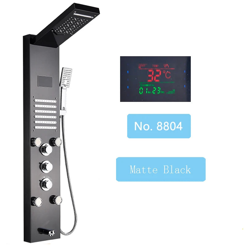 Luxury Led Shower Panel Spa Massage Jet Shower