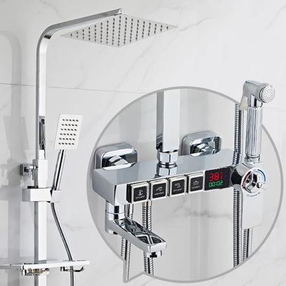 Chrome Digital Bathroom Shower System 10 Inch Stainless