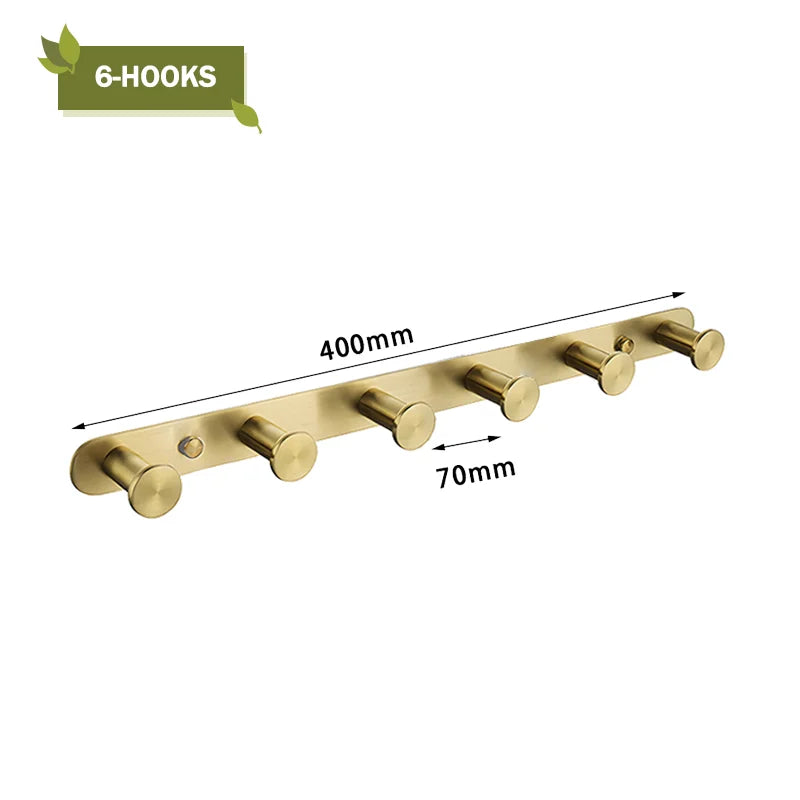 Brushed Gold Wall Mount Shelf Toilet Bath Hardware