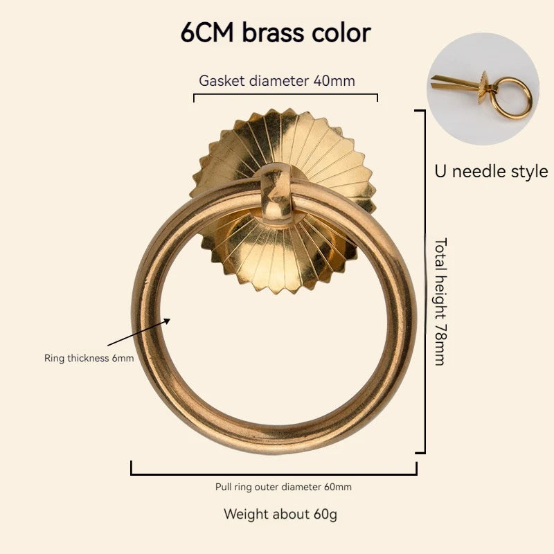 Chinese Medicine Cabinet Circular Ring Tea Can Pull
