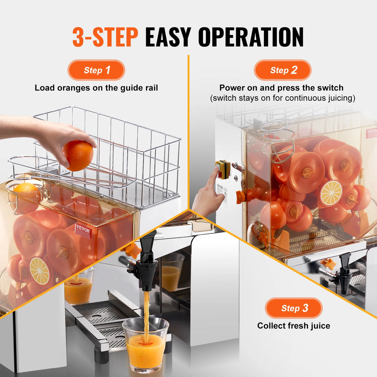 Succebuy Commercial Orange Juicer Machine Juice Extractor Water