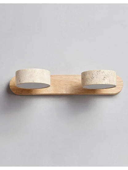 Rotatable Led Vanity Mirror Light Wabi Sabi Travertine