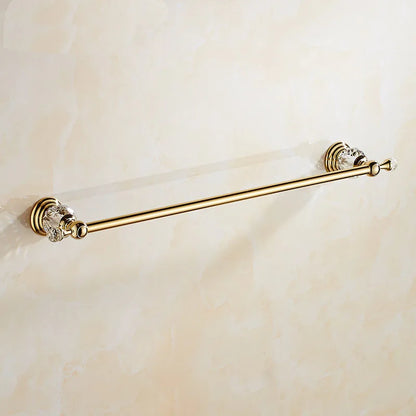 Shower Shelf Toilet Paper Holder Golden Crystal Wall
