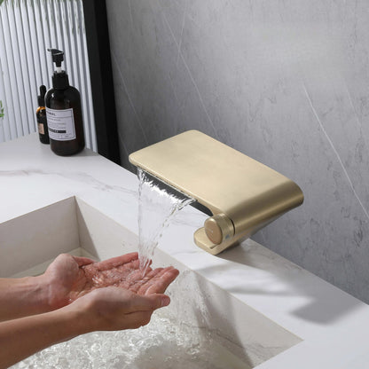 Waterfall Basin Cold Mixer Crane Faucet Copper Hotel