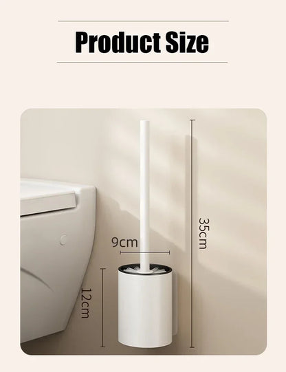 Bathroom Toilet Brush Holder Cleaning Space Aluminum Wall