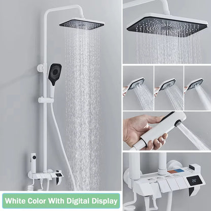 Bathroom Shower Faucet Shower Thermostat Digital Screen Water