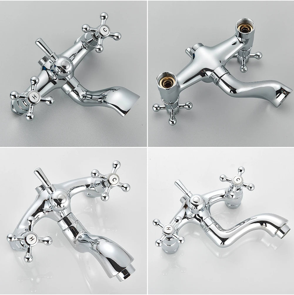 Bathroom Shower Faucet Brass Rainfall Shower Mixer Tap