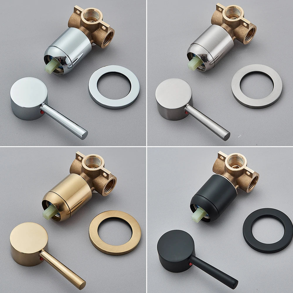 Brushed Gold Handheld Shower Bathroom Shower Faucet &