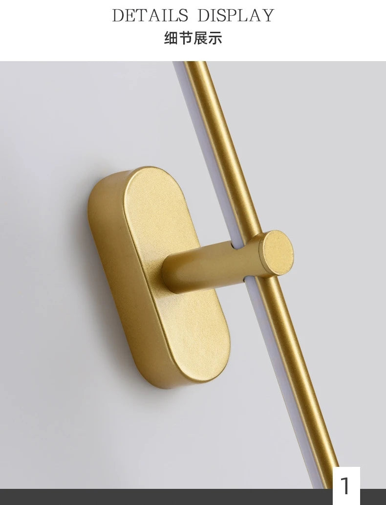 Nordic Slim Wall Sconce Lamp Bathroom Mirror Light