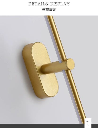 Nordic Slim Wall Sconce Lamp Bathroom Mirror Light