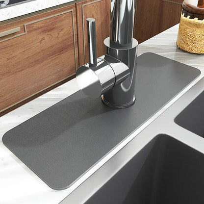 Solid Color Sink Faucet Mat Diatomite Absorbent Faucet