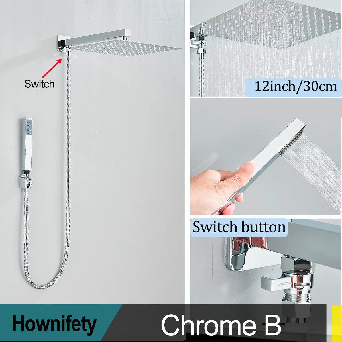 Bathroom Shower Faucet Ways Valve Shower Chrome Mixers
