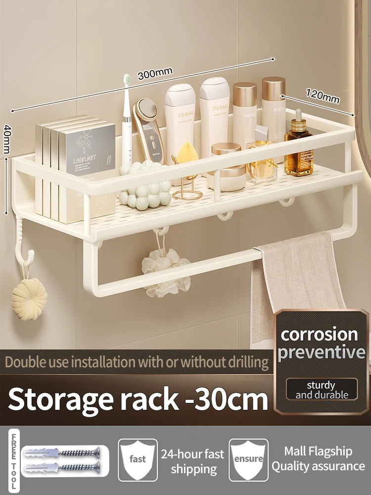 Bathroom Shelf Bathroom Towel Rack Shelves Wall Shower