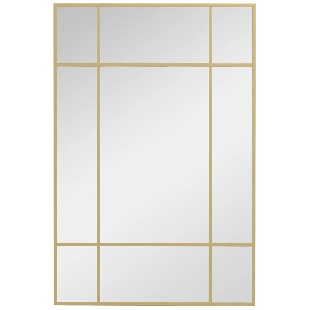 Homcom Rectangular Wall Mirror 90x60 Cm Metal Frame