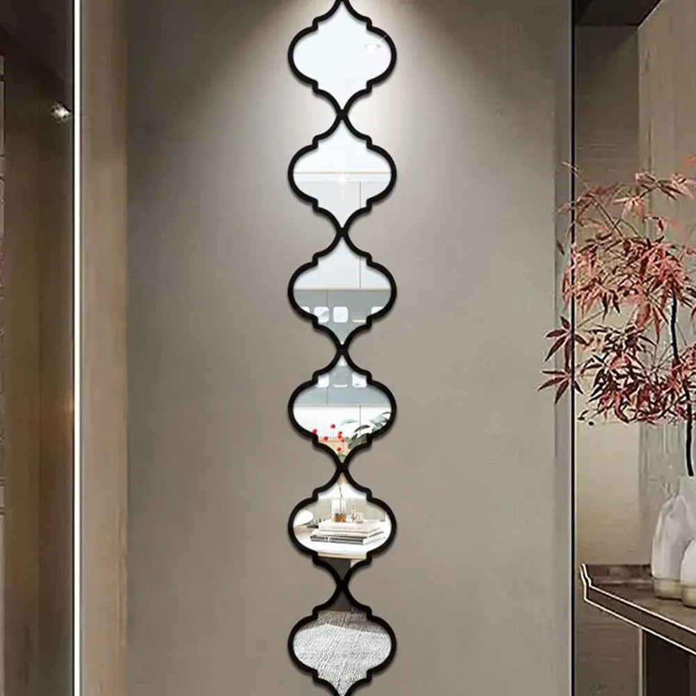12/6pcs Large Moroccan Mirror - Wall-Mounted Living Room