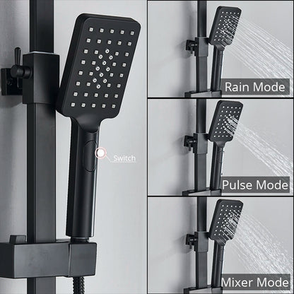 Bath Thermostatic Digital Display Shower Faucet Rain Shower