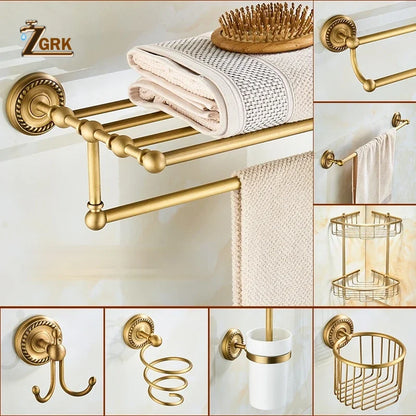 Solid Brass Bathroom Hardware Sets Antique Bronze Bath