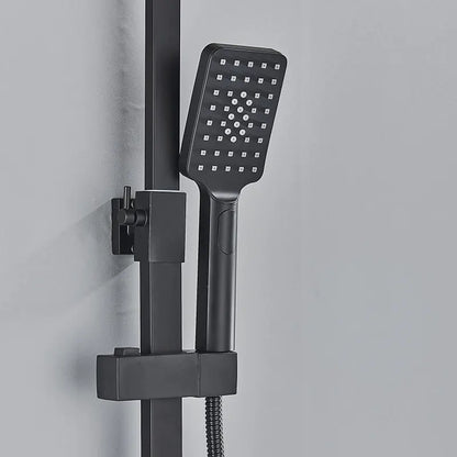 Black Thermostatic Shower Faucets Digital Display Screen Cold