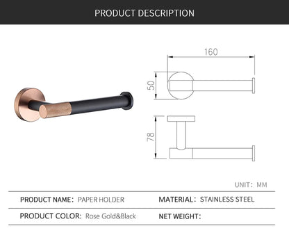 Rose Gold Bathroom Hardware Towel Bar Rack Shelf
