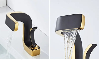 Bathroom Faucet Brass Gold White Bathroom Basin Faucet