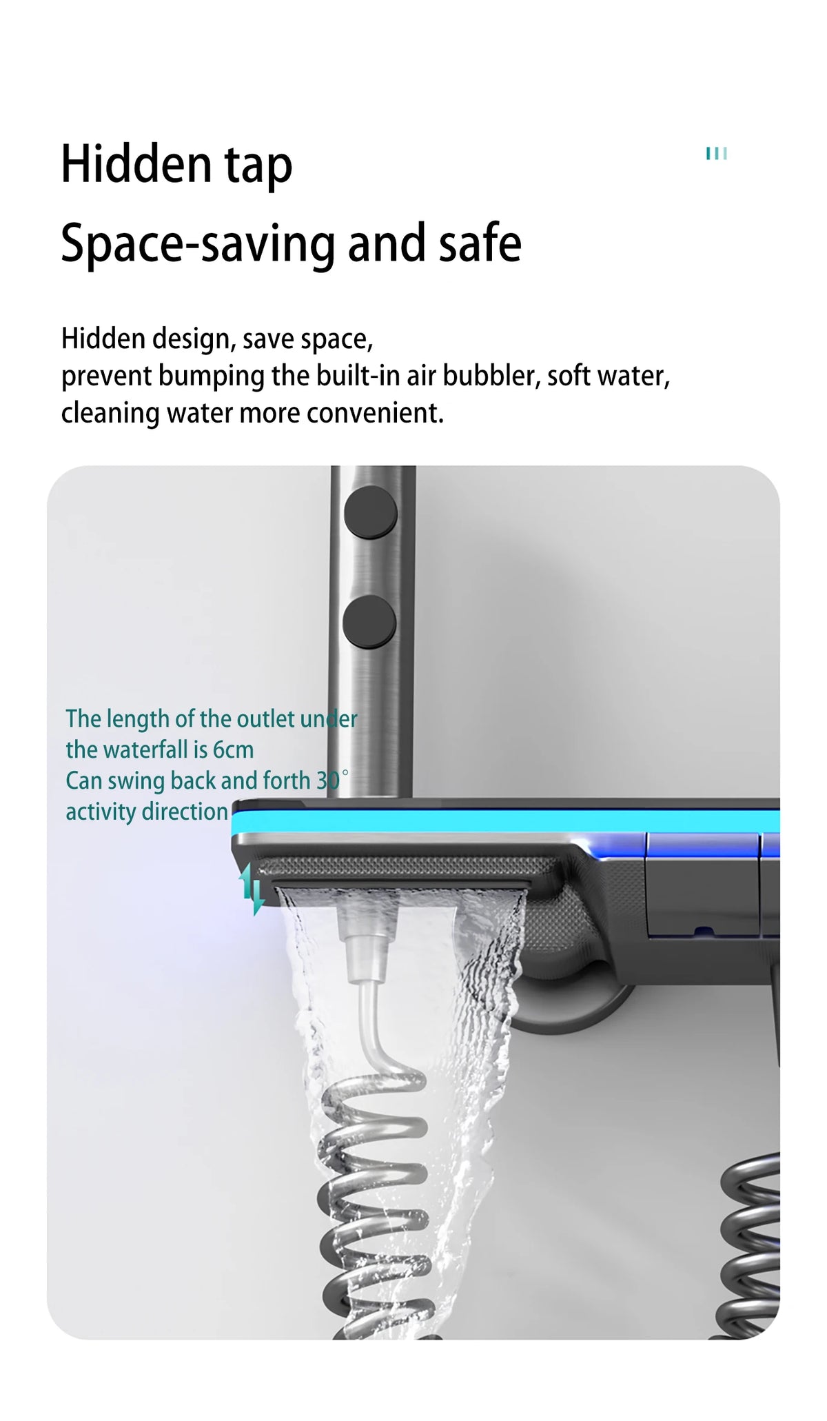 Luxury Smart Digital Temperature Shower System Bathroom Rain