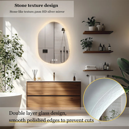 70/80/90cm Led Bathroom Mirror Lights Crystal Clear Glass