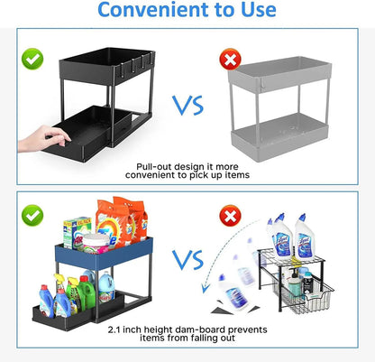 Under Sink Organizers Tier Under Bathroom Cabinet Holder