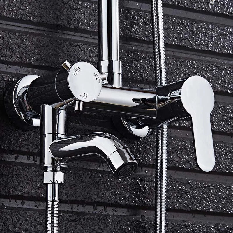 Bathroom Shower Faucet Bathtub Faucet Mixer Tap Chrome